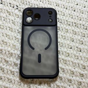 MagSafe iPhone Case – Matte Frosted Clear & Black | NWOB